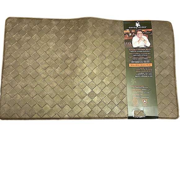 David Burke Other - David Burke Brown Basketweave Anti-Fatigue Cushion Kitchen Mat 18 x 30”